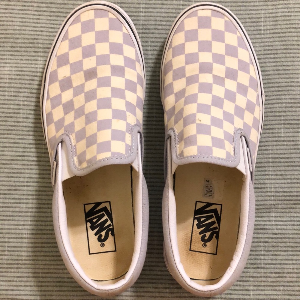 Vans checkered slip ons✨